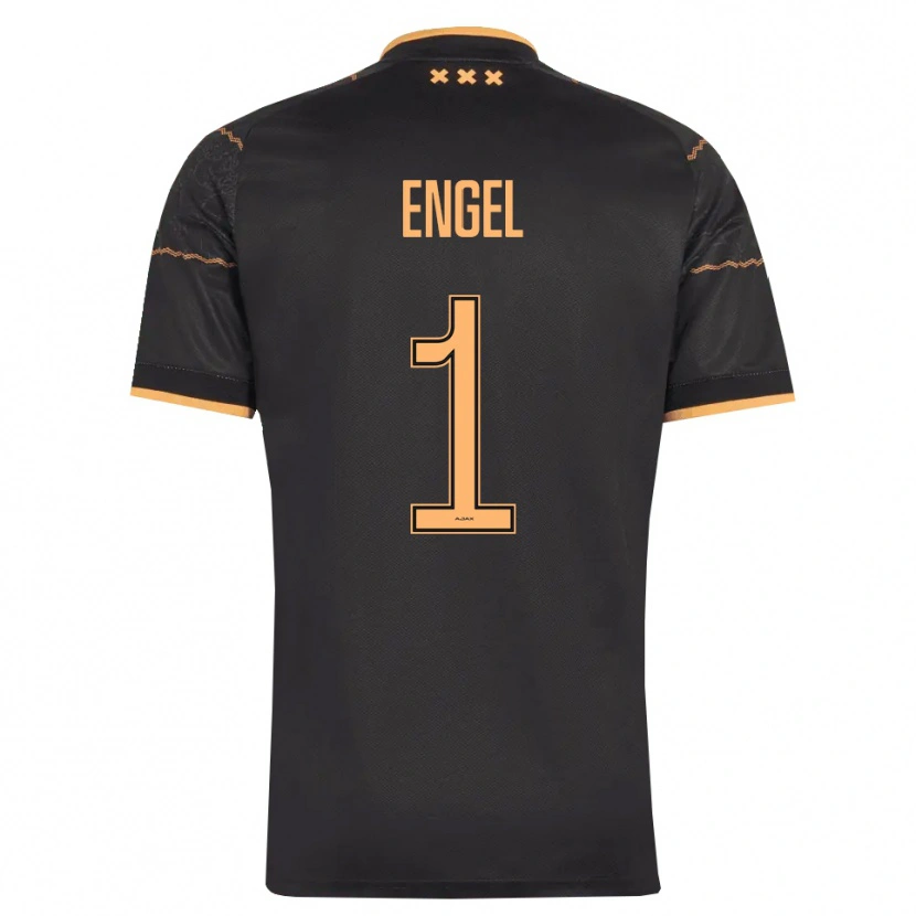 Danxen Femme Maillot Mark Engel #1 Noir Orange Tenues Extérieur 2026/27 T-Shirt