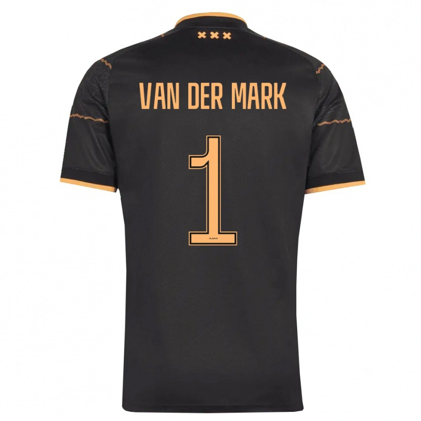 Danxen Femme Maillot Jesper Van Der Mark #1 Noir Orange Tenues Extérieur 2026/27 T-Shirt
