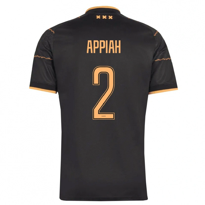 Danxen Femme Maillot Avery Appiah #2 Noir Orange Tenues Extérieur 2026/27 T-Shirt