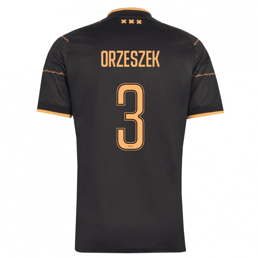 Danxen Femme Maillot Zane Orzeszek #3 Noir Orange Tenues Extérieur 2026/27 T-Shirt