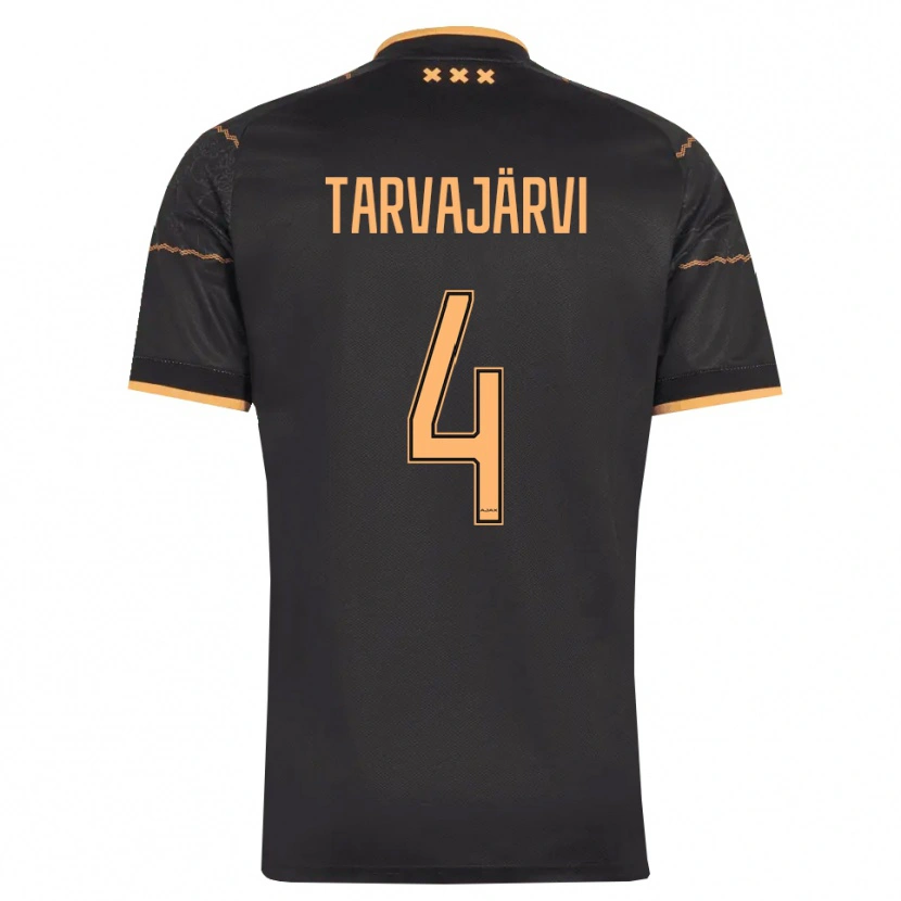 Danxen Femme Maillot Niilo Tarvajärvi #4 Noir Orange Tenues Extérieur 2026/27 T-Shirt