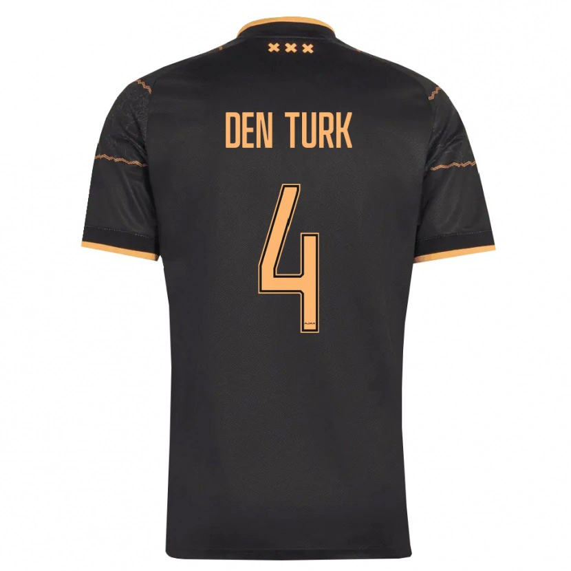 Danxen Femme Maillot Deau Den Turk #4 Noir Orange Tenues Extérieur 2026/27 T-Shirt
