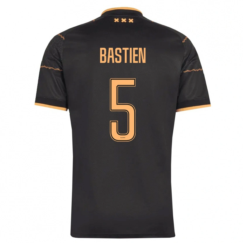 Danxen Femme Maillot Joshua Bastien #5 Noir Orange Tenues Extérieur 2026/27 T-Shirt