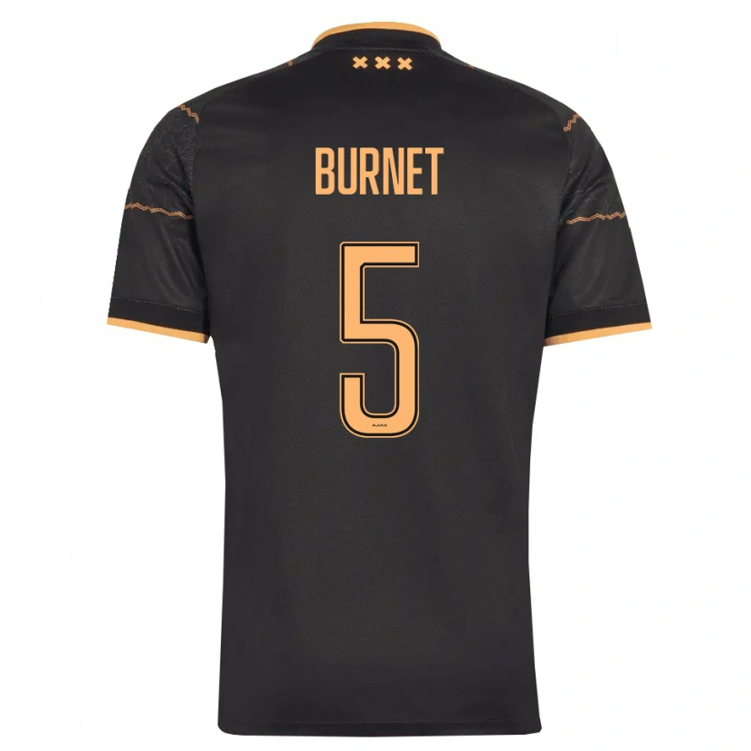 Danxen Femme Maillot Lorenzo Burnet #5 Noir Orange Tenues Extérieur 2026/27 T-Shirt