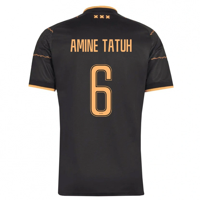 Danxen Femme Maillot Mohammed Tatuh #6 Noir Orange Tenues Extérieur 2026/27 T-Shirt