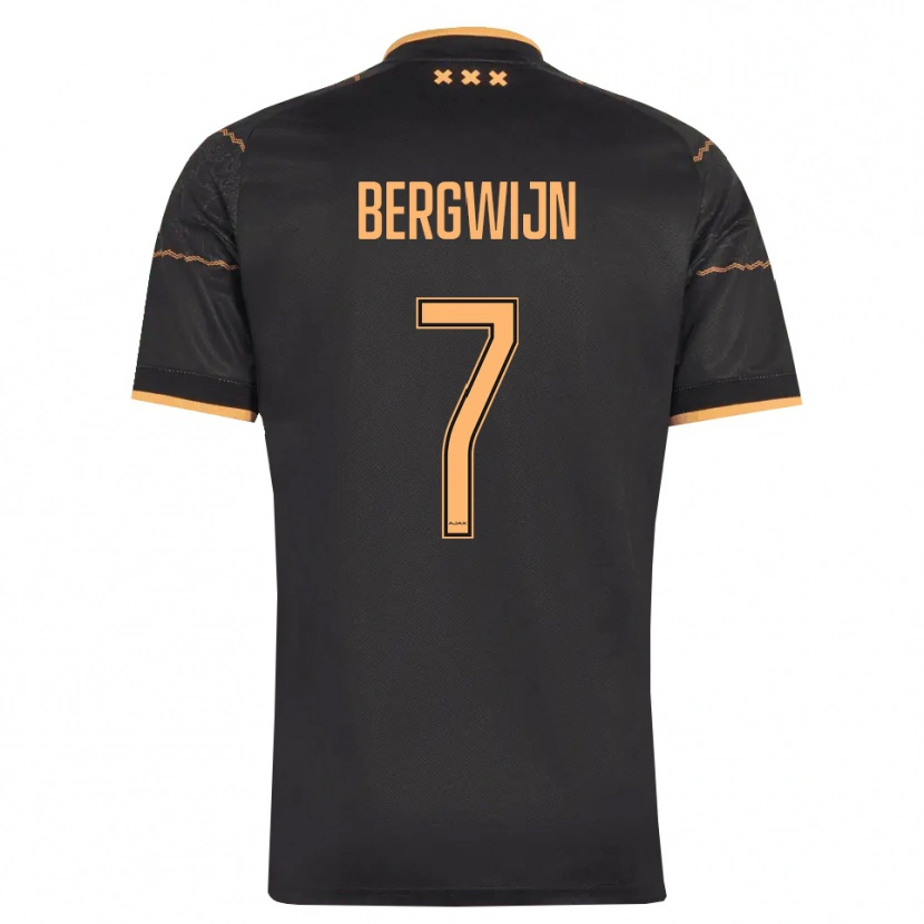 Danxen Femme Maillot Steven Bergwijn #7 Noir Orange Tenues Extérieur 2026/27 T-Shirt