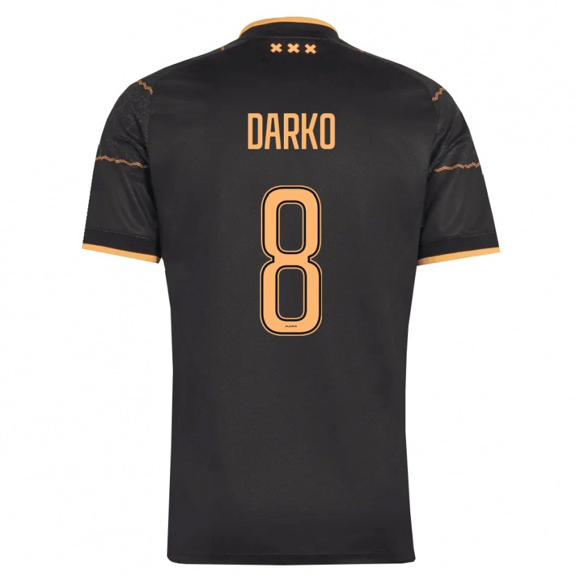 Danxen Femme Maillot Denzel Darko #8 Noir Orange Tenues Extérieur 2026/27 T-Shirt