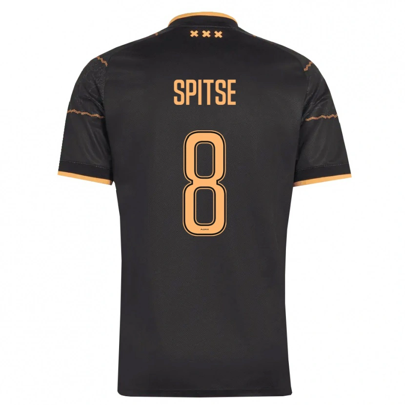 Danxen Femme Maillot Sherida Spitse #8 Noir Orange Tenues Extérieur 2026/27 T-Shirt