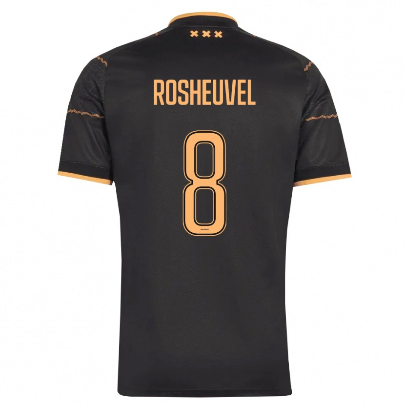 Danxen Femme Maillot Darren Rosheuvel #8 Noir Orange Tenues Extérieur 2026/27 T-Shirt