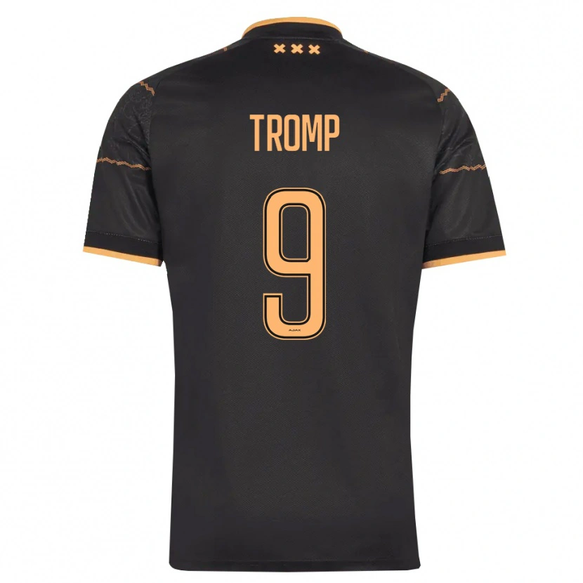 Danxen Femme Maillot Nikita Tromp #9 Noir Orange Tenues Extérieur 2026/27 T-Shirt