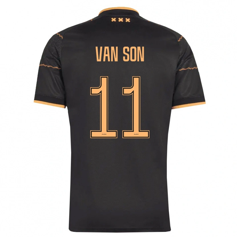 Danxen Femme Maillot Daniël Van Son #11 Noir Orange Tenues Extérieur 2026/27 T-Shirt