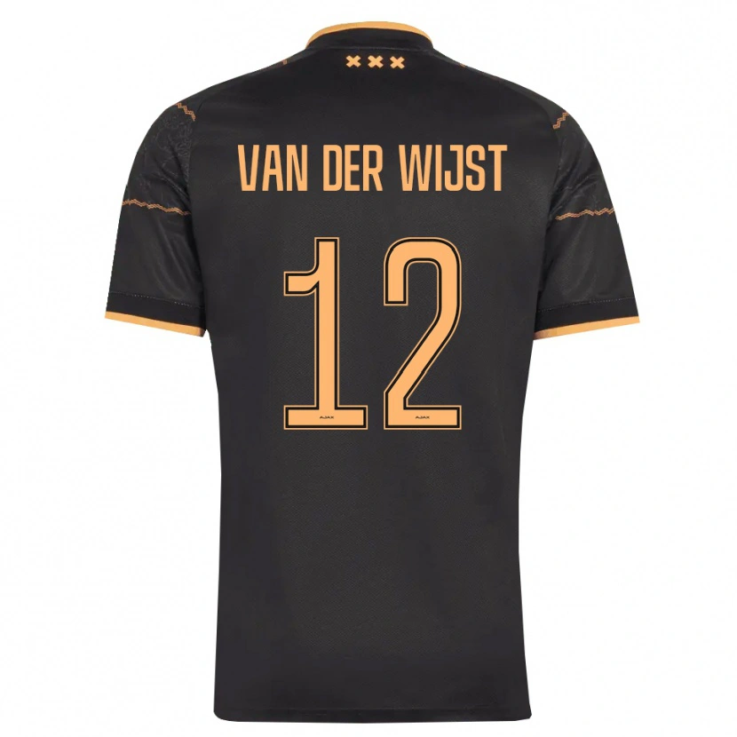 Danxen Femme Maillot Giovanni Van Der Wijst #12 Noir Orange Tenues Extérieur 2026/27 T-Shirt