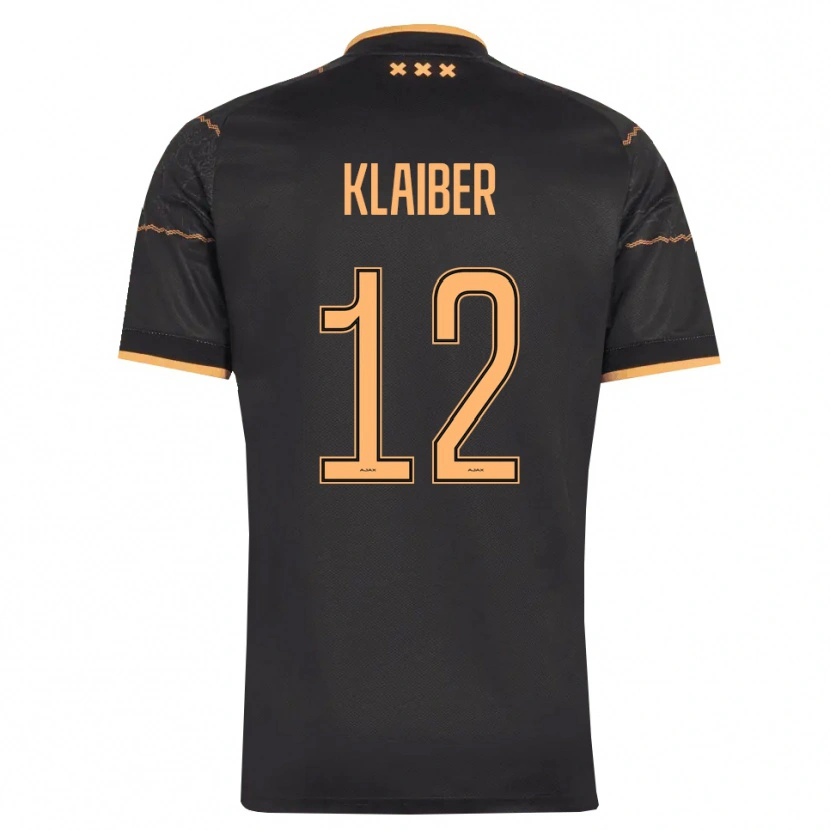 Danxen Femme Maillot Sean Klaiber #12 Noir Orange Tenues Extérieur 2026/27 T-Shirt