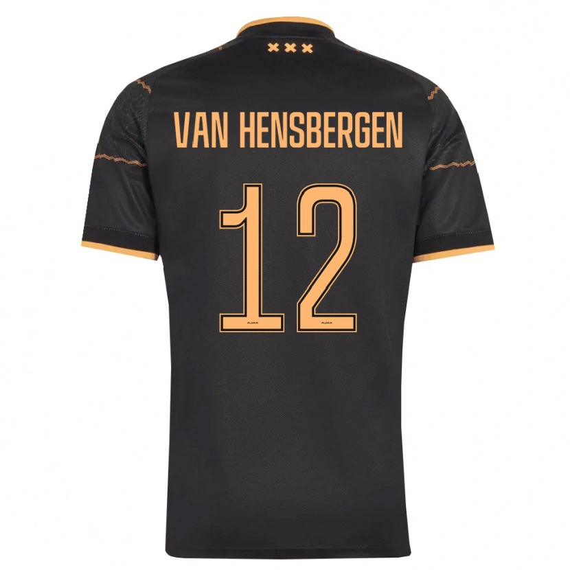 Danxen Femme Maillot Jade Van Hensbergen #12 Noir Orange Tenues Extérieur 2026/27 T-Shirt