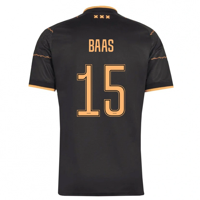 Danxen Femme Maillot Youri Baas #15 Noir Orange Tenues Extérieur 2026/27 T-Shirt