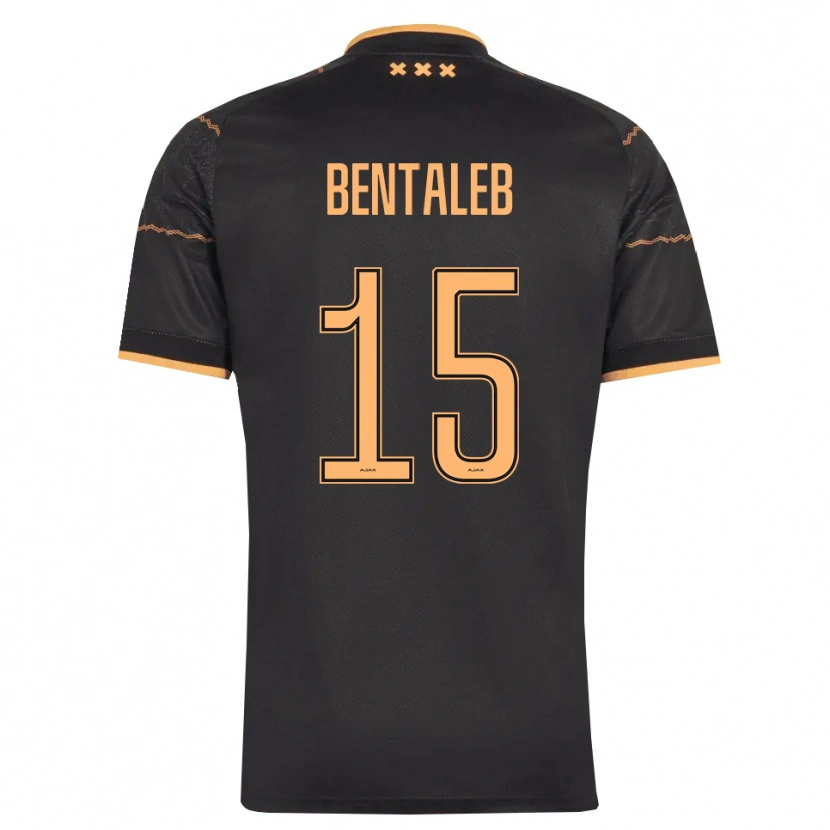 Danxen Femme Maillot Marouane Bentaleb #15 Noir Orange Tenues Extérieur 2026/27 T-Shirt