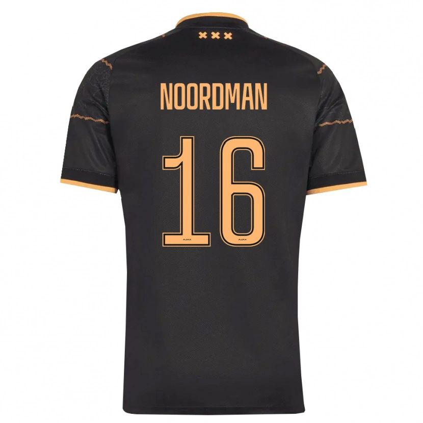 Danxen Femme Maillot Danique Noordman #16 Noir Orange Tenues Extérieur 2026/27 T-Shirt