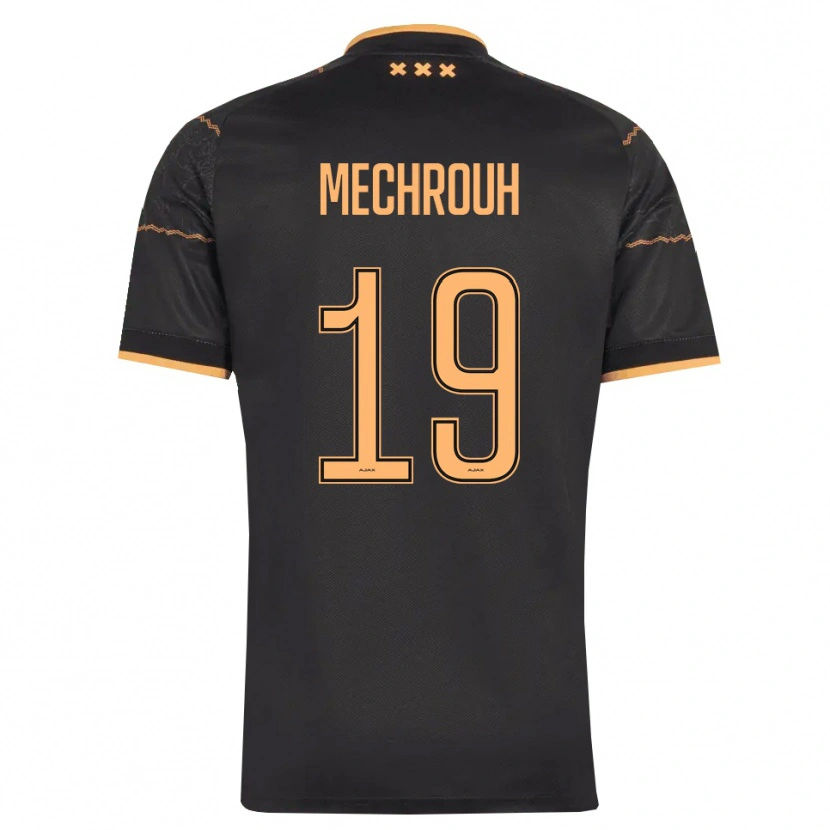 Danxen Femme Maillot Elias Mechrouh #19 Noir Orange Tenues Extérieur 2026/27 T-Shirt