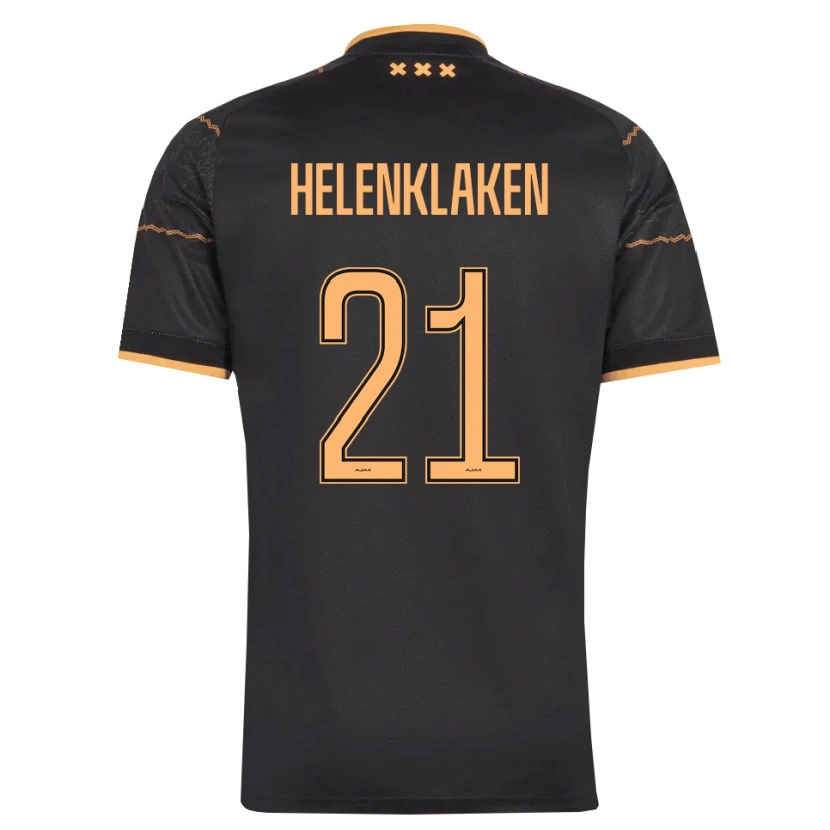 Danxen Femme Maillot Sjors Helenklaken #21 Noir Orange Tenues Extérieur 2026/27 T-Shirt