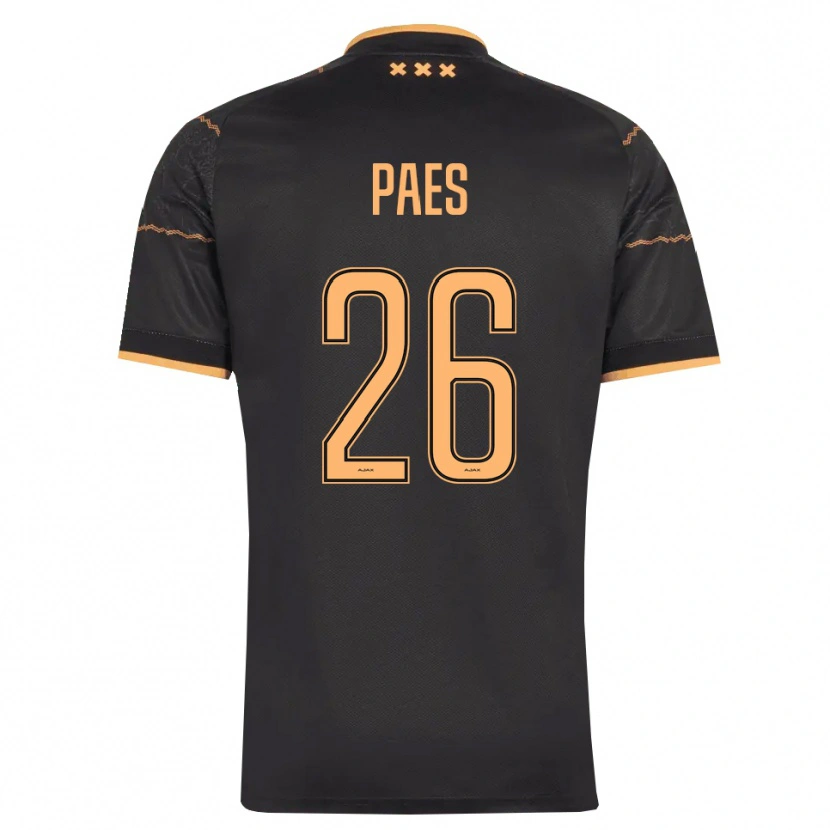 Danxen Femme Maillot Maarten Paes #26 Noir Orange Tenues Extérieur 2026/27 T-Shirt