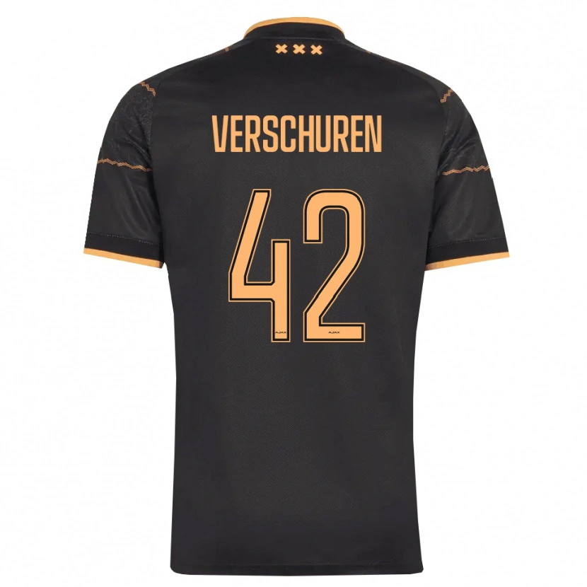 Danxen Femme Maillot Nick Verschuren #42 Noir Orange Tenues Extérieur 2026/27 T-Shirt