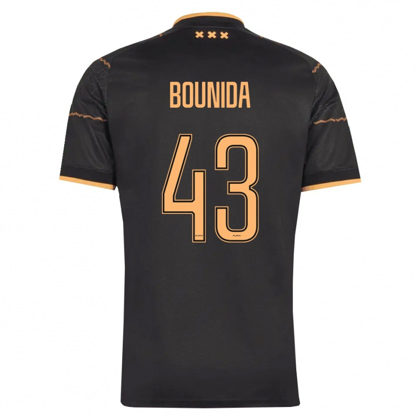 Danxen Femme Maillot Rayane Bounida #43 Noir Orange Tenues Extérieur 2026/27 T-Shirt