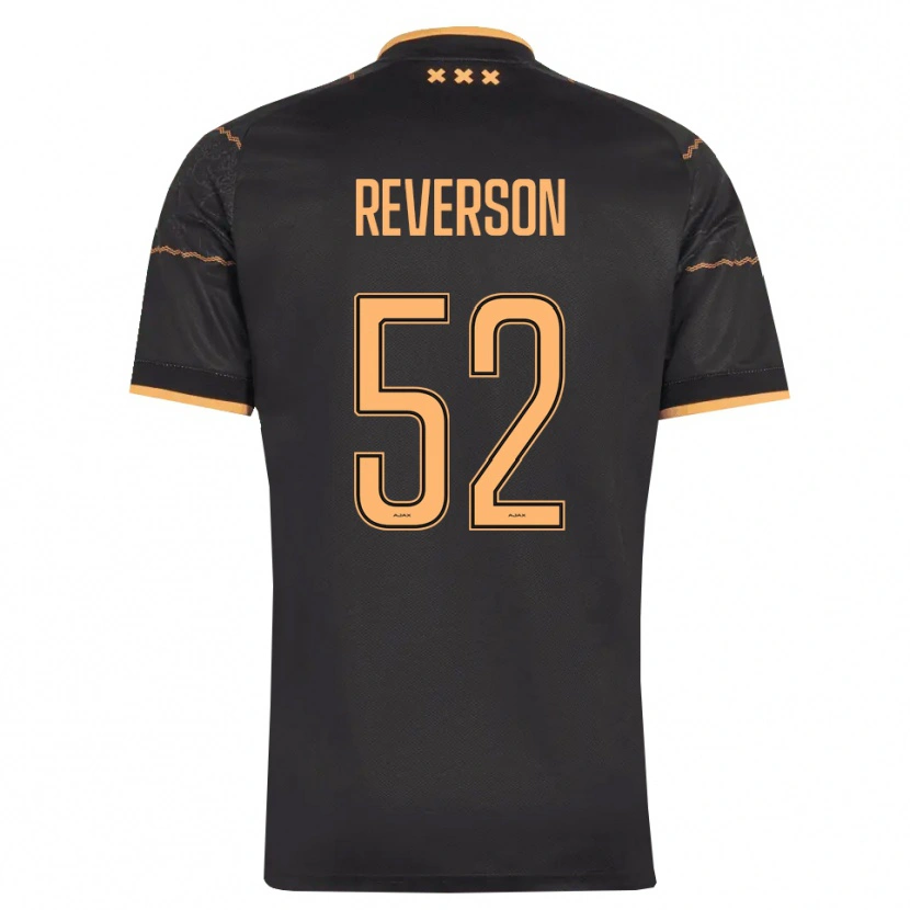Danxen Femme Maillot Paul Reverson #52 Noir Orange Tenues Extérieur 2026/27 T-Shirt