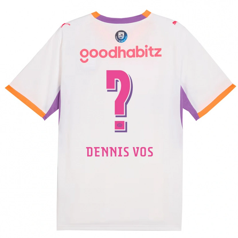 Danxen Femme Maillot Dennis Vos #0 Blanc Violet Orange Tenues Extérieur 2026/27 T-Shirt