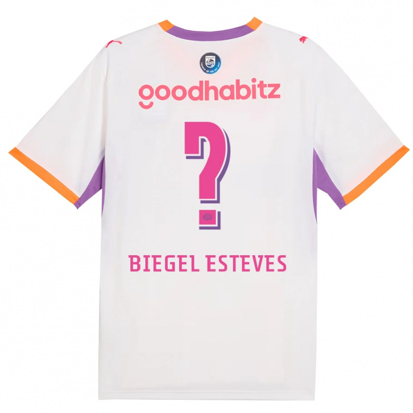 Danxen Femme Maillot Moon Biegel Esteves #0 Blanc Violet Orange Tenues Extérieur 2026/27 T-Shirt