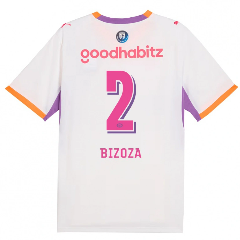 Danxen Femme Maillot Kevin Bizoza #2 Blanc Violet Orange Tenues Extérieur 2026/27 T-Shirt
