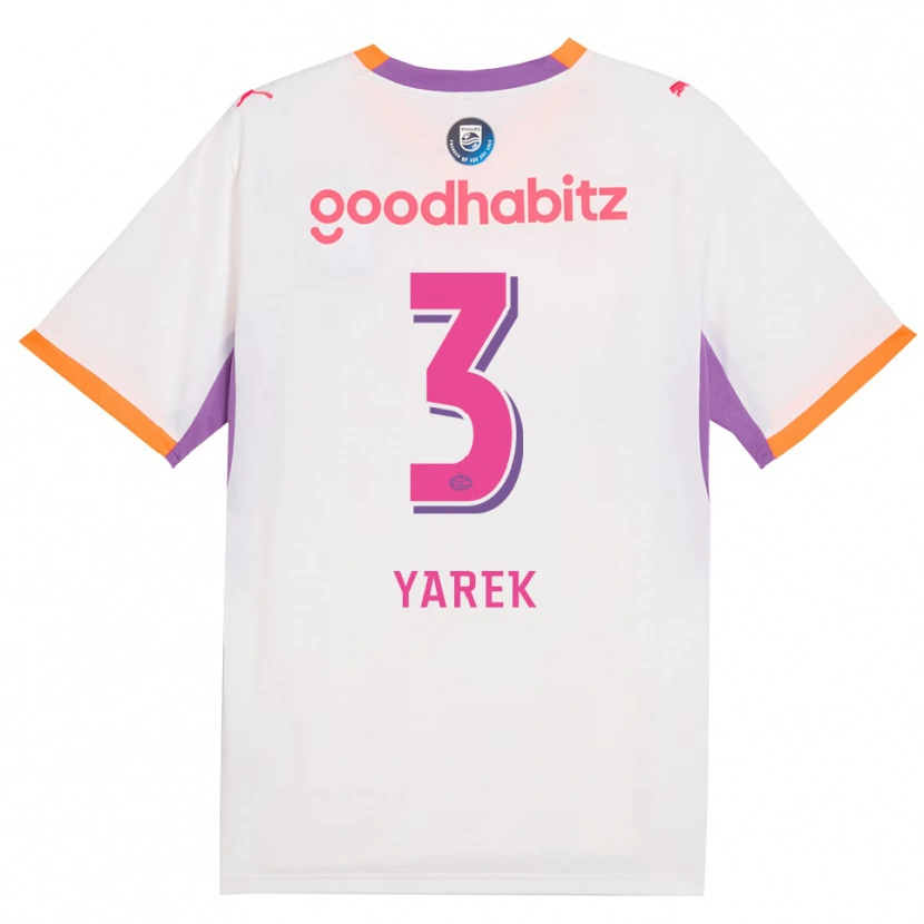 Danxen Femme Maillot Yarek Gasiorowski #3 Blanc Violet Orange Tenues Extérieur 2026/27 T-Shirt