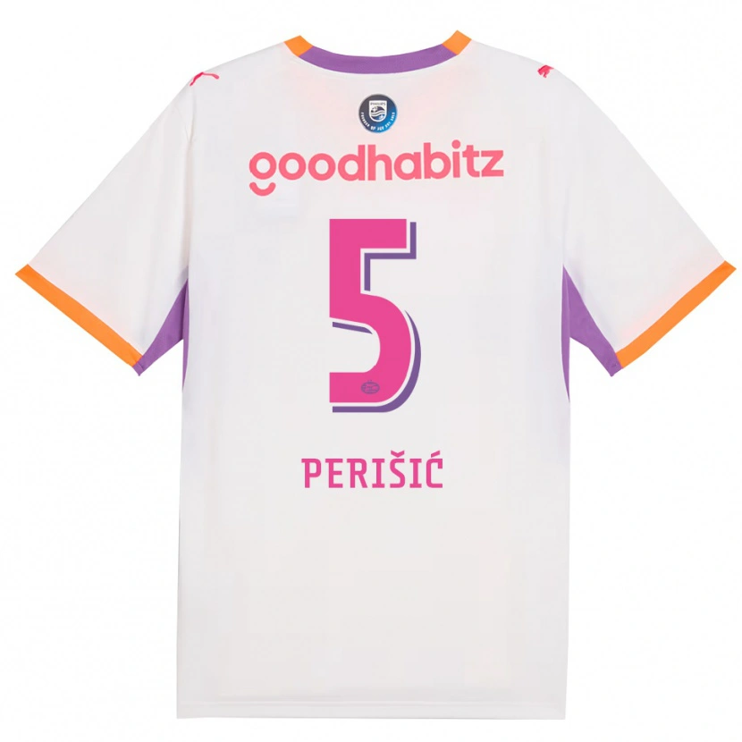 Danxen Femme Maillot Ivan Perišić #5 Blanc Violet Orange Tenues Extérieur 2026/27 T-Shirt
