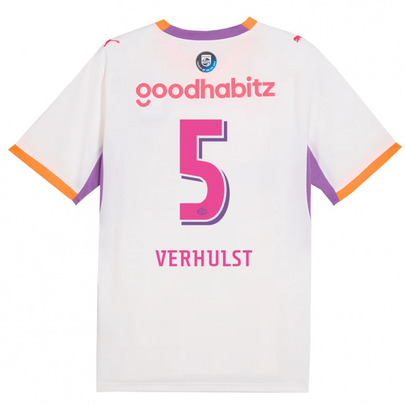Danxen Femme Maillot Gino Verhulst #5 Blanc Violet Orange Tenues Extérieur 2026/27 T-Shirt