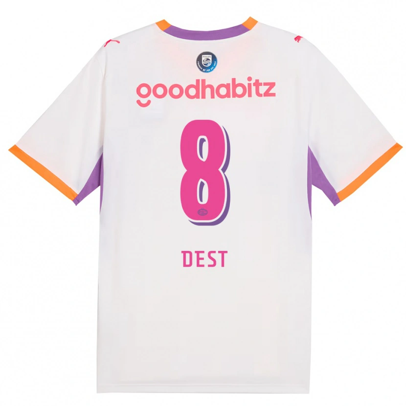 Danxen Femme Maillot Sergiño Dest #8 Blanc Violet Orange Tenues Extérieur 2026/27 T-Shirt