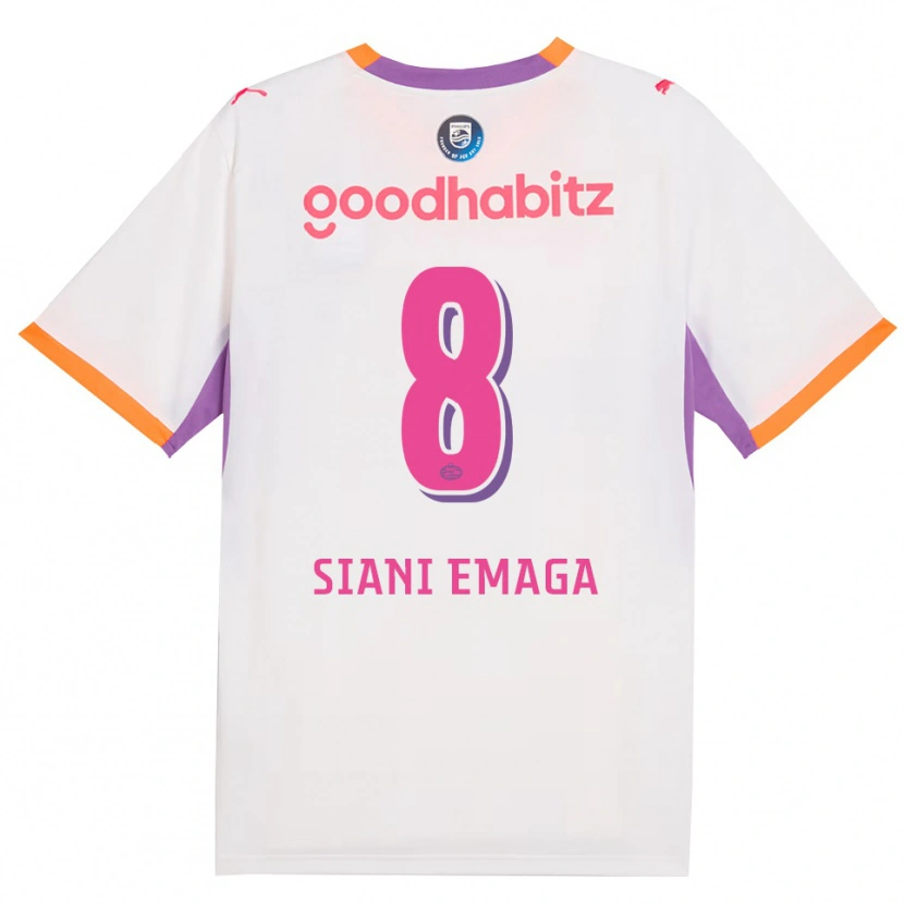 Danxen Femme Maillot Ezechiel Siani Emaga #8 Blanc Violet Orange Tenues Extérieur 2026/27 T-Shirt