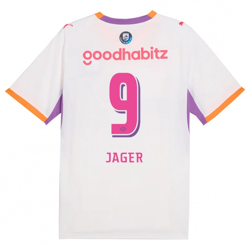 Danxen Femme Maillot Elvic Jager #9 Blanc Violet Orange Tenues Extérieur 2026/27 T-Shirt