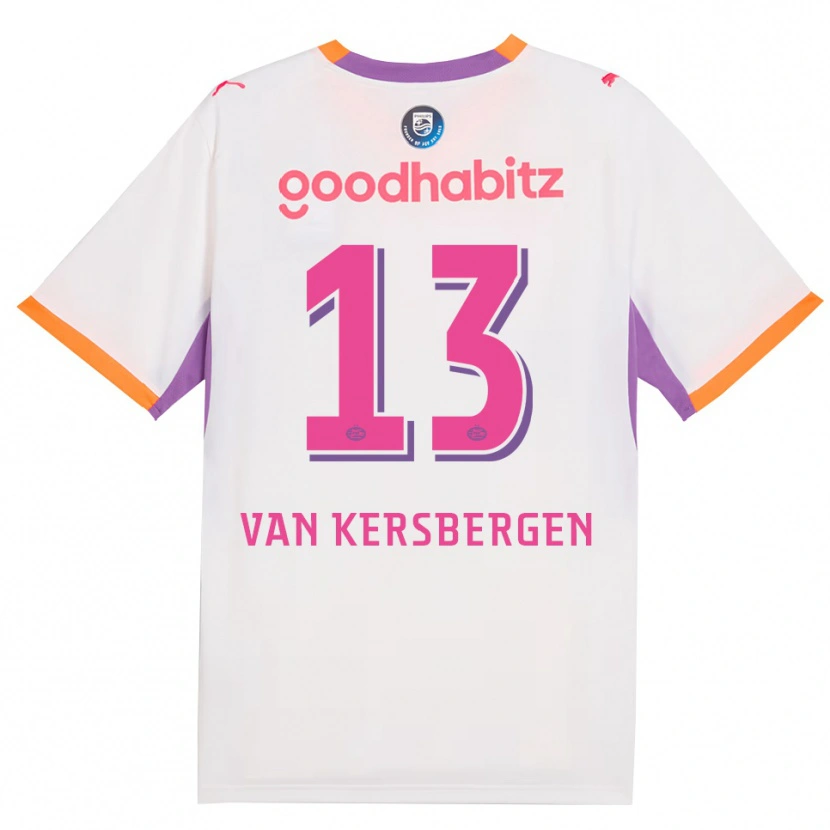 Danxen Femme Maillot Sander Van Kersbergen #13 Blanc Violet Orange Tenues Extérieur 2026/27 T-Shirt