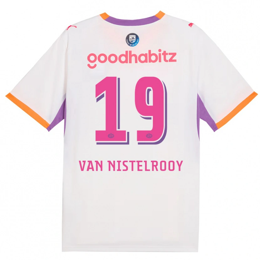 Danxen Femme Maillot Liam Van Nistelrooy #19 Blanc Violet Orange Tenues Extérieur 2026/27 T-Shirt