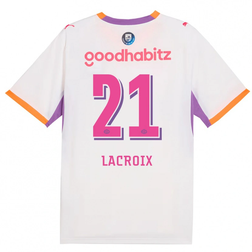 Danxen Femme Maillot Robine Lacroix #21 Blanc Violet Orange Tenues Extérieur 2026/27 T-Shirt