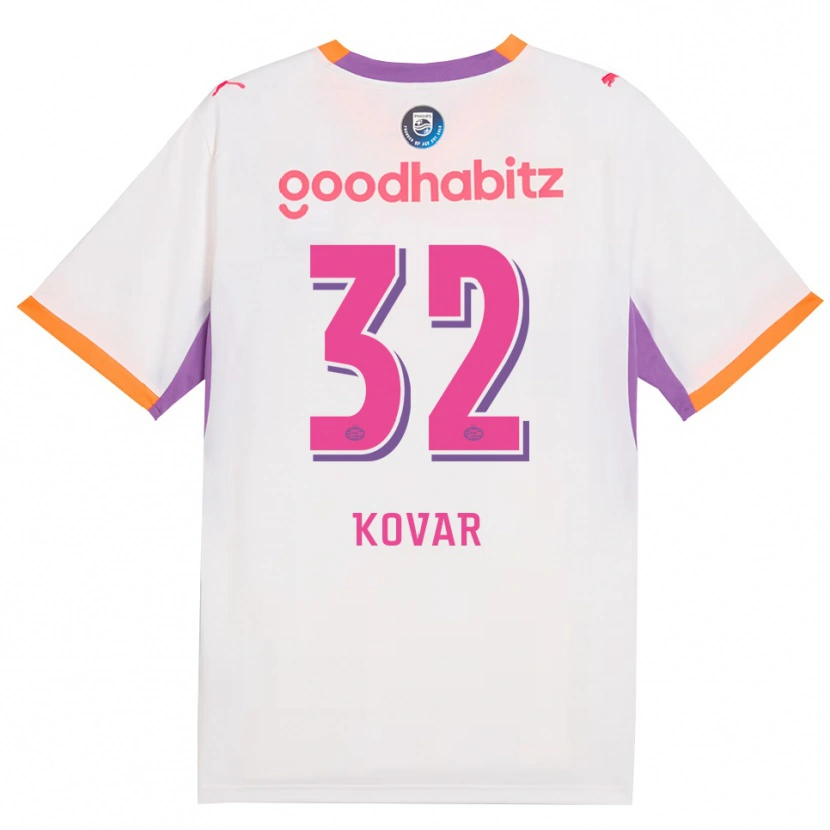 Danxen Femme Maillot Matej Kovar #32 Blanc Violet Orange Tenues Extérieur 2026/27 T-Shirt