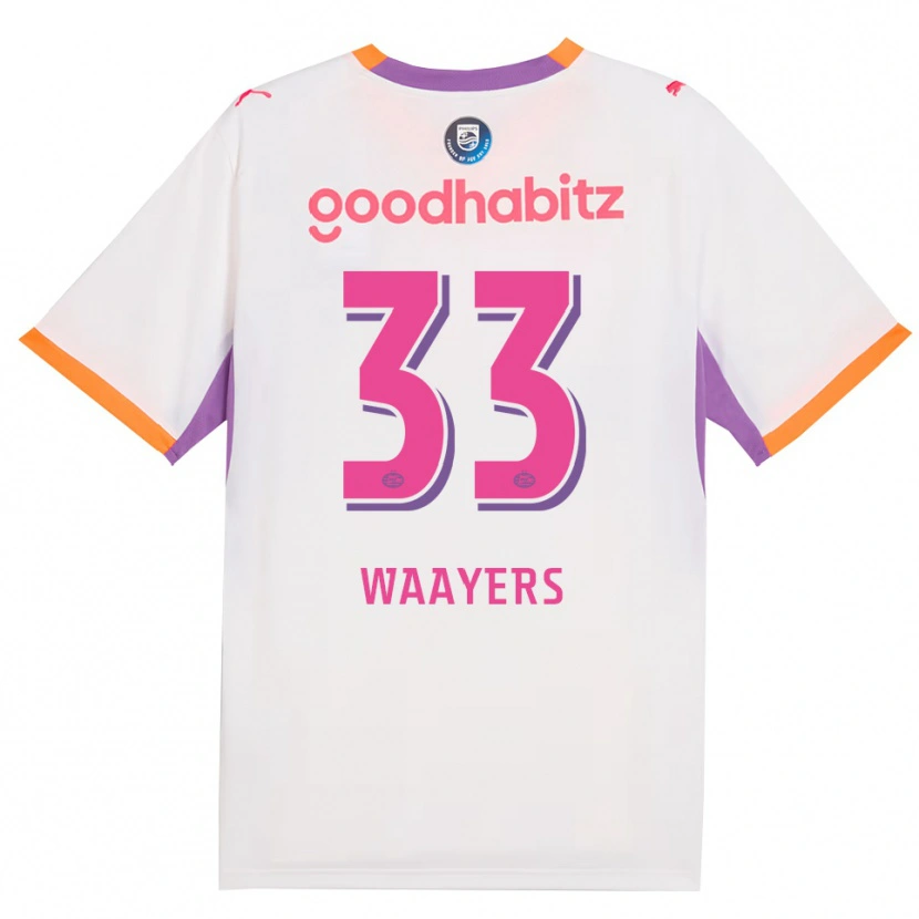 Danxen Femme Maillot Eus Waayers #33 Blanc Violet Orange Tenues Extérieur 2026/27 T-Shirt