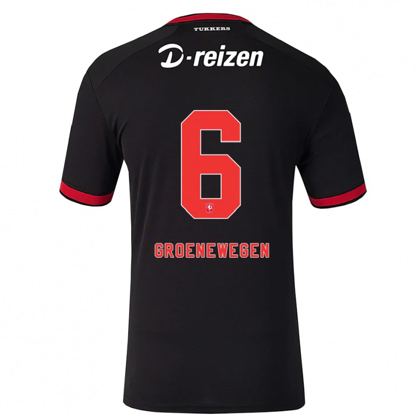 Danxen Femme Maillot Lynn Groenewegen #6 Rouge Blanc Noir Tenues Extérieur 2026/27 T-Shirt