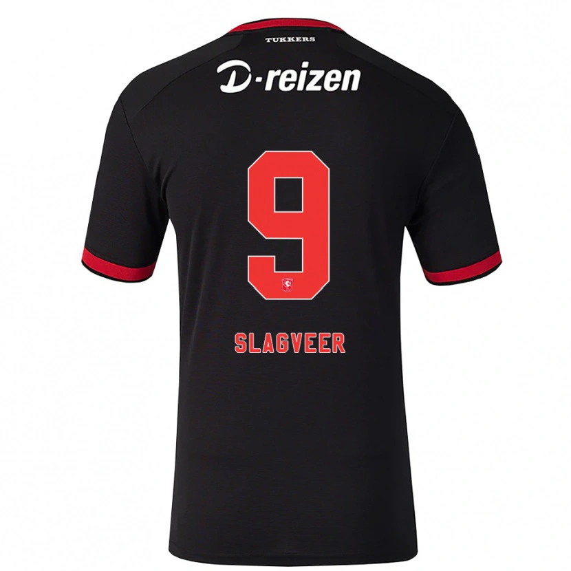 Danxen Femme Maillot Derrick Slagveer #9 Rouge Blanc Noir Tenues Extérieur 2026/27 T-Shirt