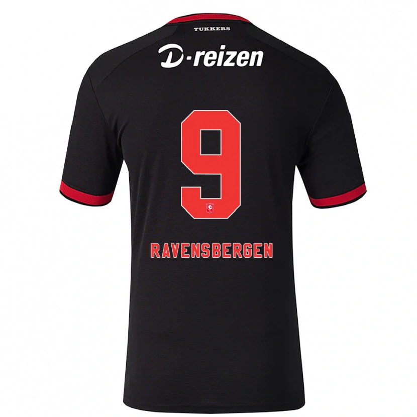 Danxen Femme Maillot Jaimy Ravensbergen #9 Rouge Blanc Noir Tenues Extérieur 2026/27 T-Shirt