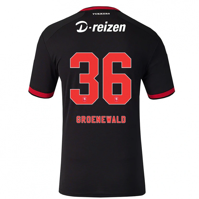 Danxen Femme Maillot Nigel Groenewald #36 Rouge Blanc Noir Tenues Extérieur 2026/27 T-Shirt