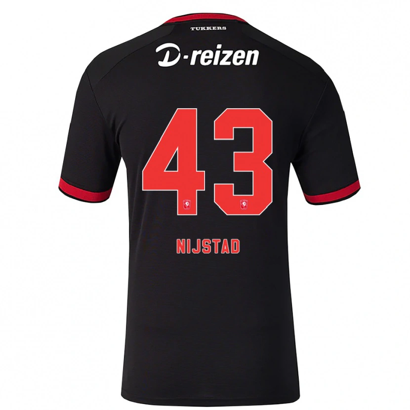 Danxen Femme Maillot Ruud Nijstad #43 Rouge Blanc Noir Tenues Extérieur 2026/27 T-Shirt