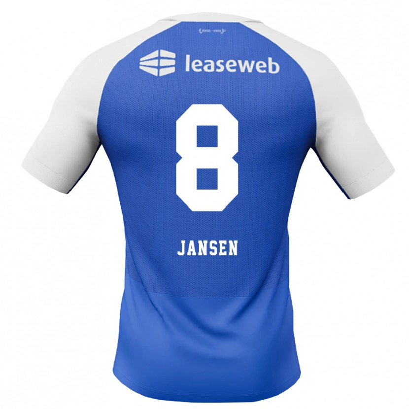 Danxen Femme Maillot Jim Jansen #8 Dodgerblue Rouge Blanc Tenues Extérieur 2026/27 T-Shirt