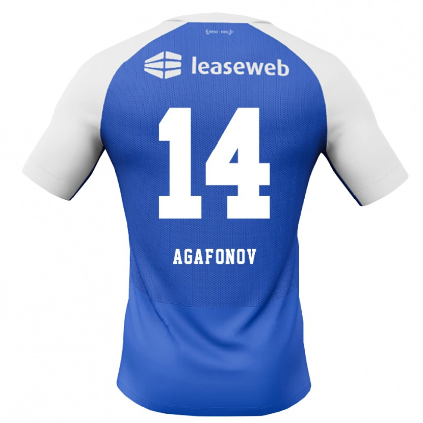 Danxen Femme Maillot Anton Agafonov #14 Dodgerblue Rouge Blanc Tenues Extérieur 2026/27 T-Shirt