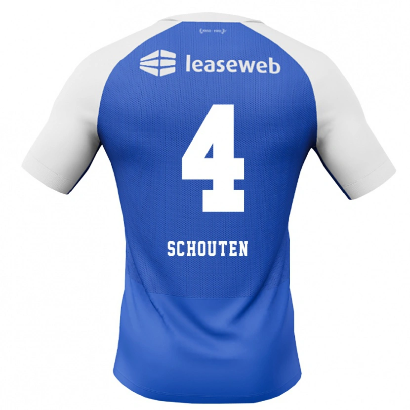 Danxen Femme Maillot Lewis Schouten #4 Dodgerblue Rouge Blanc Tenues Extérieur 2026/27 T-Shirt