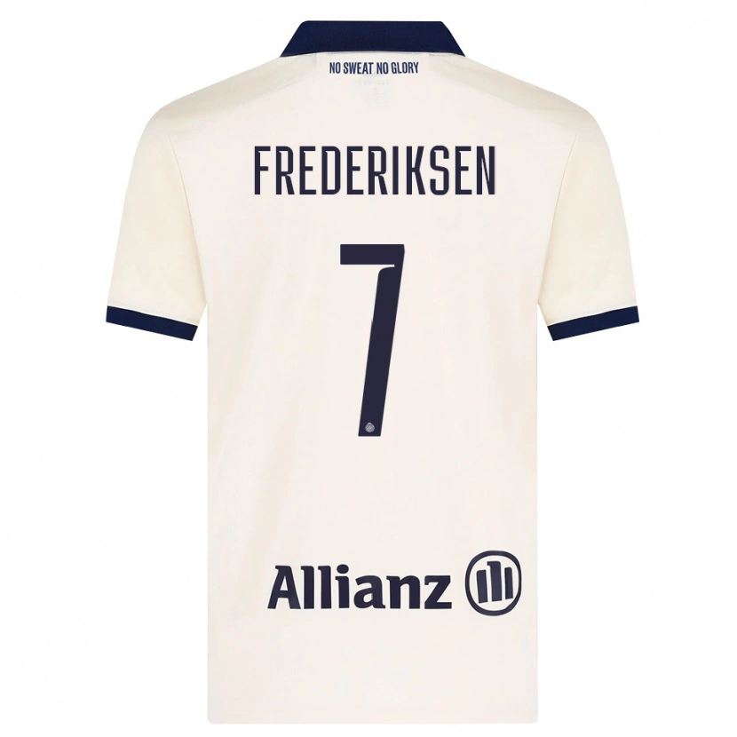 Danxen Femme Maillot Rebekka Frederiksen #7 Beige Noir Tenues Extérieur 2026/27 T-Shirt